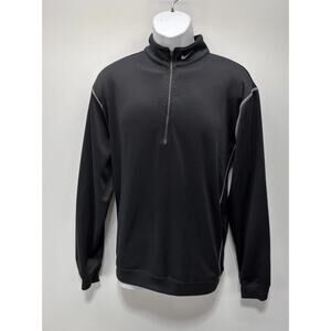 Nike Golf Tour Men's Medium 416574-010 Black Therma-Fit 1/4 Zip Pullover Shirt
